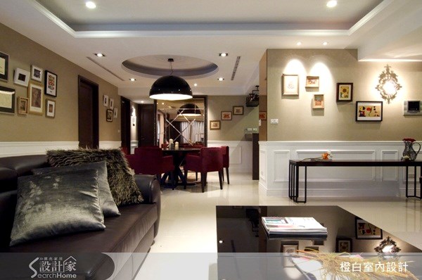 52坪新成屋(5年以下)＿新古典客廳案例圖片＿橙白室內裝修設計工程有限公司＿橙白_06之18