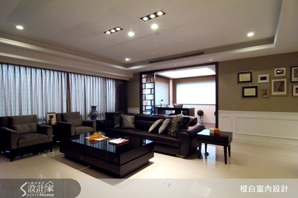 52坪新成屋(5年以下)＿新古典客廳案例圖片＿橙白室內裝修設計工程有限公司＿橙白_06之9