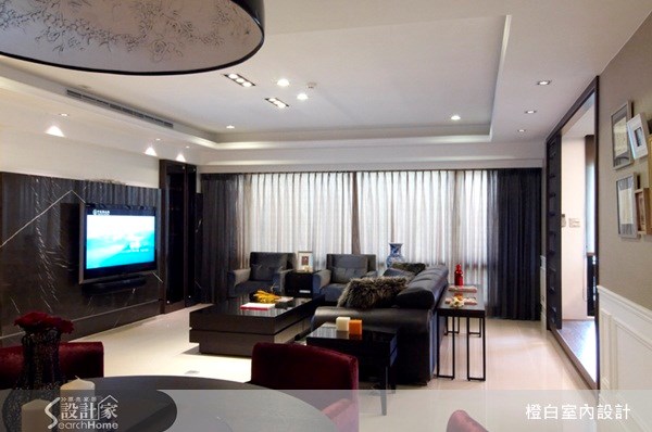 52坪新成屋(5年以下)＿新古典客廳案例圖片＿橙白室內裝修設計工程有限公司＿橙白_06之16
