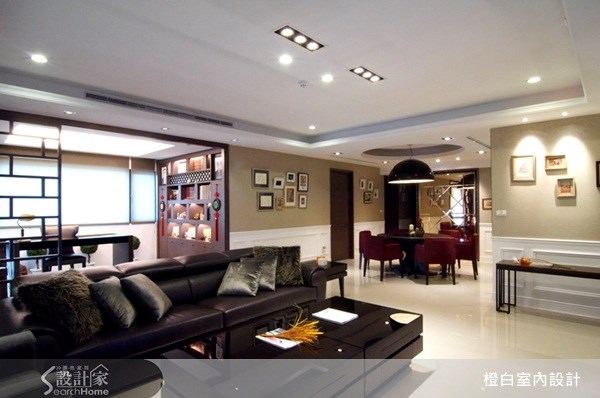 52坪新成屋(5年以下)＿新古典客廳案例圖片＿橙白室內裝修設計工程有限公司＿橙白_06之22
