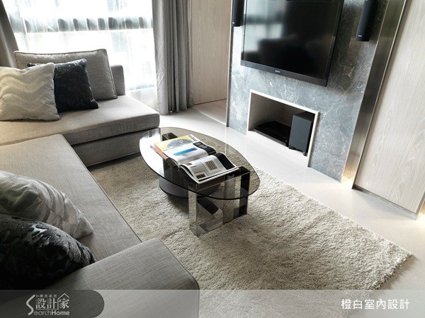 35坪新成屋(5年以下)＿奢華風客廳案例圖片＿橙白室內裝修設計工程有限公司＿橙白_07之5