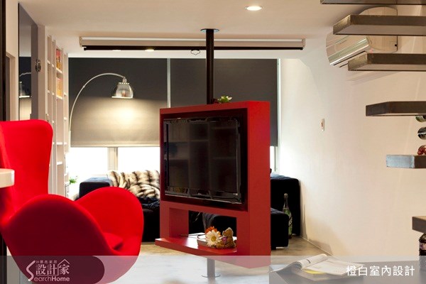 10坪新成屋(5年以下)＿工業風客廳案例圖片＿橙白室內裝修設計工程有限公司＿橙白_08之8