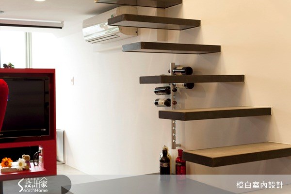 10坪新成屋(5年以下)＿工業風樓梯案例圖片＿橙白室內裝修設計工程有限公司＿橙白_08之16