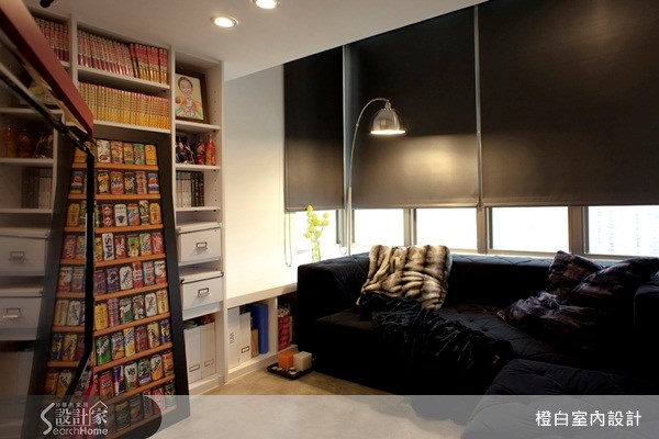 10坪新成屋(5年以下)＿工業風客廳案例圖片＿橙白室內裝修設計工程有限公司＿橙白_08之12