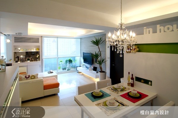 32坪中古屋(5~15年)＿簡約風客廳案例圖片＿橙白室內裝修設計工程有限公司＿橙白_12之407