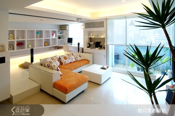 32坪中古屋(5~15年)＿簡約風客廳案例圖片＿橙白室內裝修設計工程有限公司＿橙白_12之2
