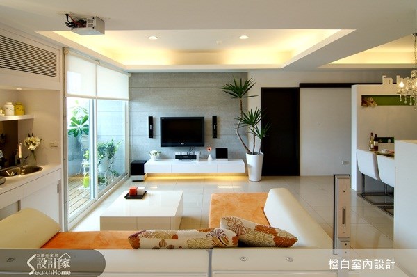 32坪中古屋(5~15年)＿簡約風客廳案例圖片＿橙白室內裝修設計工程有限公司＿橙白_12之6