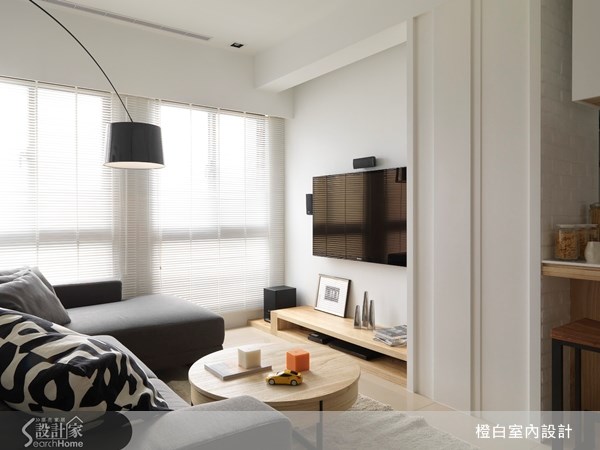 18坪新成屋(5年以下)＿北歐風客廳案例圖片＿橙白室內裝修設計工程有限公司＿橙白_18之11