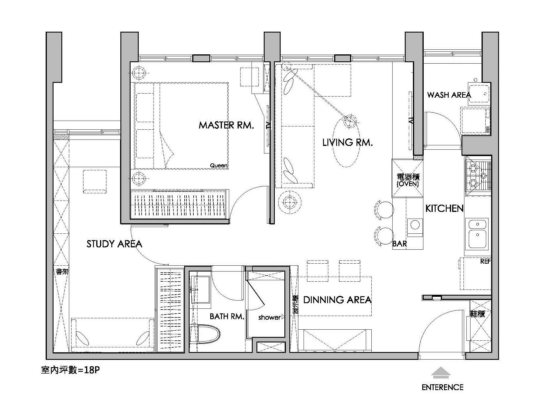 18坪新成屋(5年以下)＿北歐風案例圖片＿橙白室內裝修設計工程有限公司＿橙白_18之25