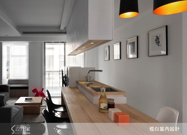 32坪新成屋(5年以下)＿現代風吧檯案例圖片＿橙白室內裝修設計工程有限公司＿橙白_22之13