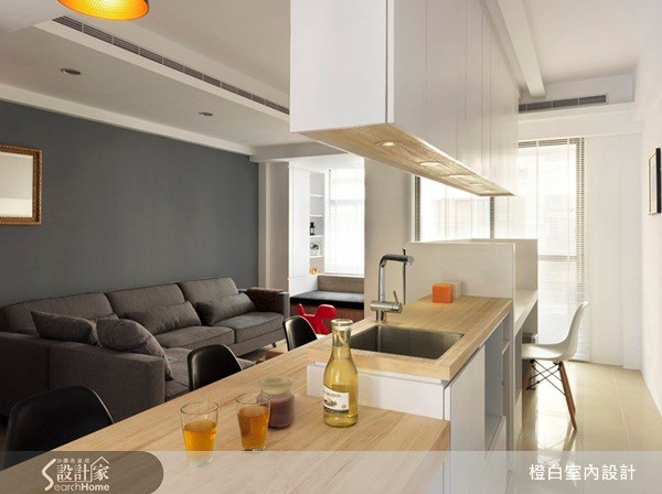 32坪新成屋(5年以下)＿現代風吧檯案例圖片＿橙白室內裝修設計工程有限公司＿橙白_22之9