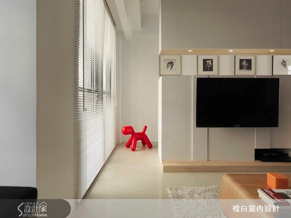 32坪新成屋(5年以下)＿現代風客廳案例圖片＿橙白室內裝修設計工程有限公司＿橙白_22之2