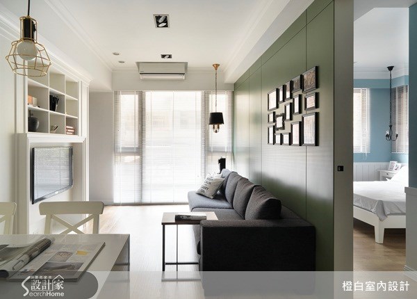 18坪新成屋(5年以下)＿美式風客廳案例圖片＿橙白室內裝修設計工程有限公司＿橙白_23之2