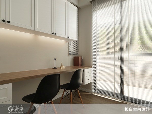 18坪新成屋(5年以下)＿美式風書房案例圖片＿橙白室內裝修設計工程有限公司＿橙白_23之13