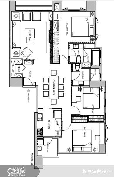 33坪新成屋(5年以下)＿混搭風案例圖片＿橙白室內裝修設計工程有限公司＿橙白_24之18