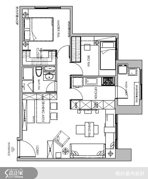 20坪新成屋(5年以下)＿混搭風案例圖片＿橙白室內裝修設計工程有限公司＿橙白_25之18
