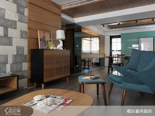 35坪老屋(16~30年)＿混搭風客廳案例圖片＿橙白室內裝修設計工程有限公司＿橙白_27光復南路之6