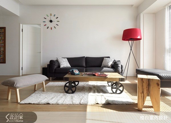 38坪中古屋(5~15年)＿北歐風客廳案例圖片＿橙白室內裝修設計工程有限公司＿橙白_28桃園竹城橫岡之5