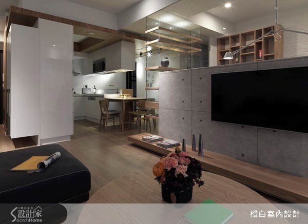 30坪新成屋(5年以下)＿混搭風客廳案例圖片＿橙白室內裝修設計工程有限公司＿橙白_29元利和平之1