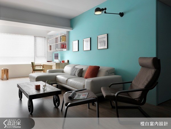 37坪中古屋(5~15年)＿現代風客廳案例圖片＿橙白室內裝修設計工程有限公司＿橙白_30松華村之4