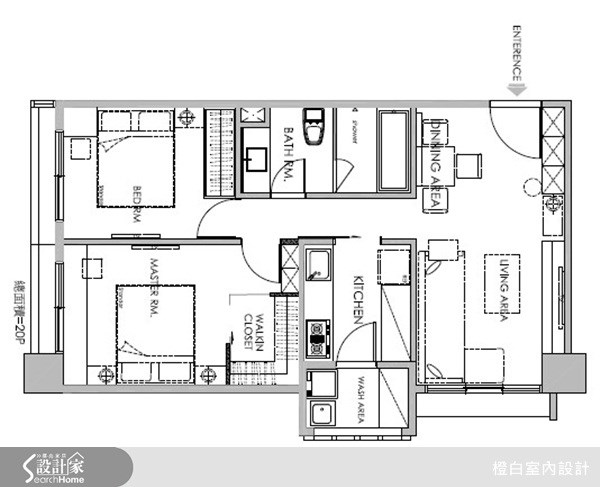 20坪中古屋(5~15年)＿混搭風案例圖片＿橙白室內裝修設計工程有限公司＿橙白_31荷雅之21