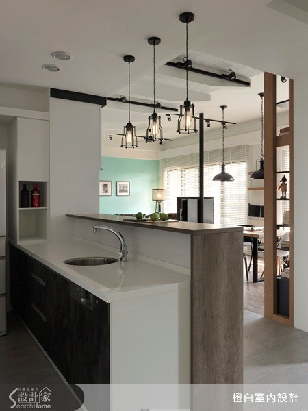 38坪新成屋(5年以下)＿北歐風廚房案例圖片＿橙白室內裝修設計工程有限公司＿橙白_33首富之14