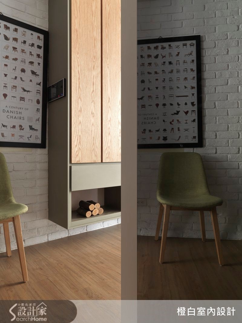 14坪新成屋(5年以下)＿簡約風玄關案例圖片＿橙白室內裝修設計工程有限公司＿橙白_34京美術之2