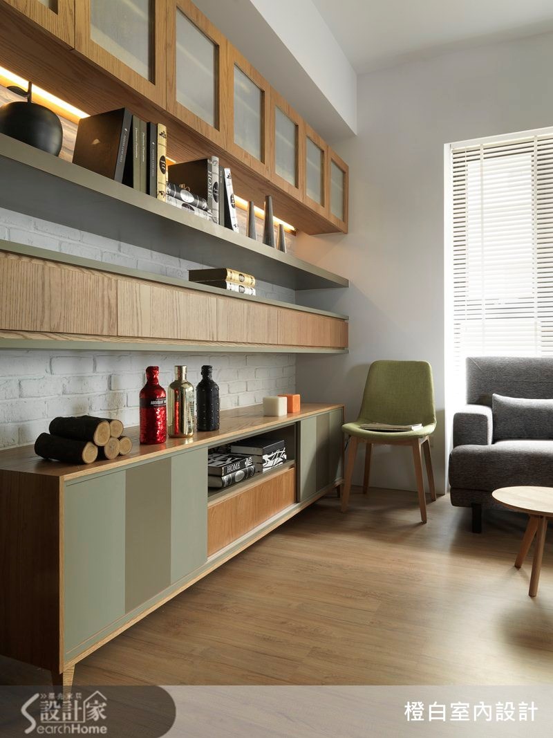 14坪新成屋(5年以下)＿簡約風客廳案例圖片＿橙白室內裝修設計工程有限公司＿橙白_34京美術之3