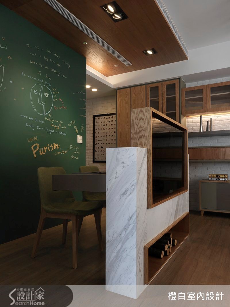 14坪新成屋(5年以下)＿簡約風客廳案例圖片＿橙白室內裝修設計工程有限公司＿橙白_34京美術之8