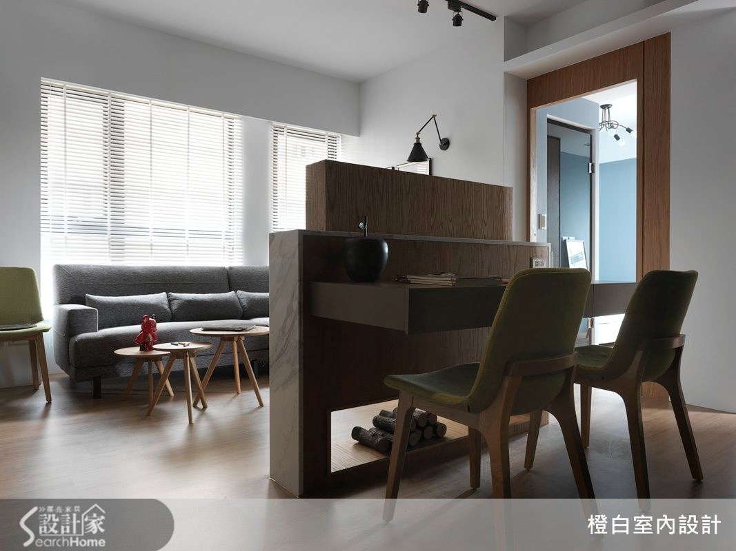 14坪新成屋(5年以下)＿簡約風客廳案例圖片＿橙白室內裝修設計工程有限公司＿橙白_34京美術之5