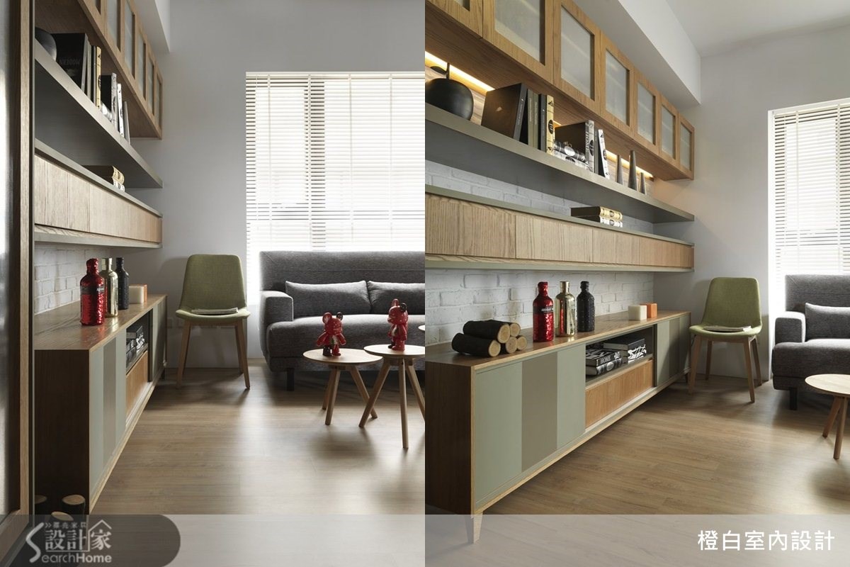 14坪新成屋(5年以下)＿簡約風客廳案例圖片＿橙白室內裝修設計工程有限公司＿橙白_34京美術之19