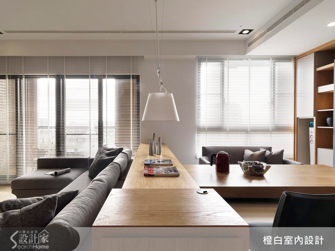 38坪新成屋(5年以下)＿簡約風客廳案例圖片＿橙白室內裝修設計工程有限公司＿橙白_35首富之6