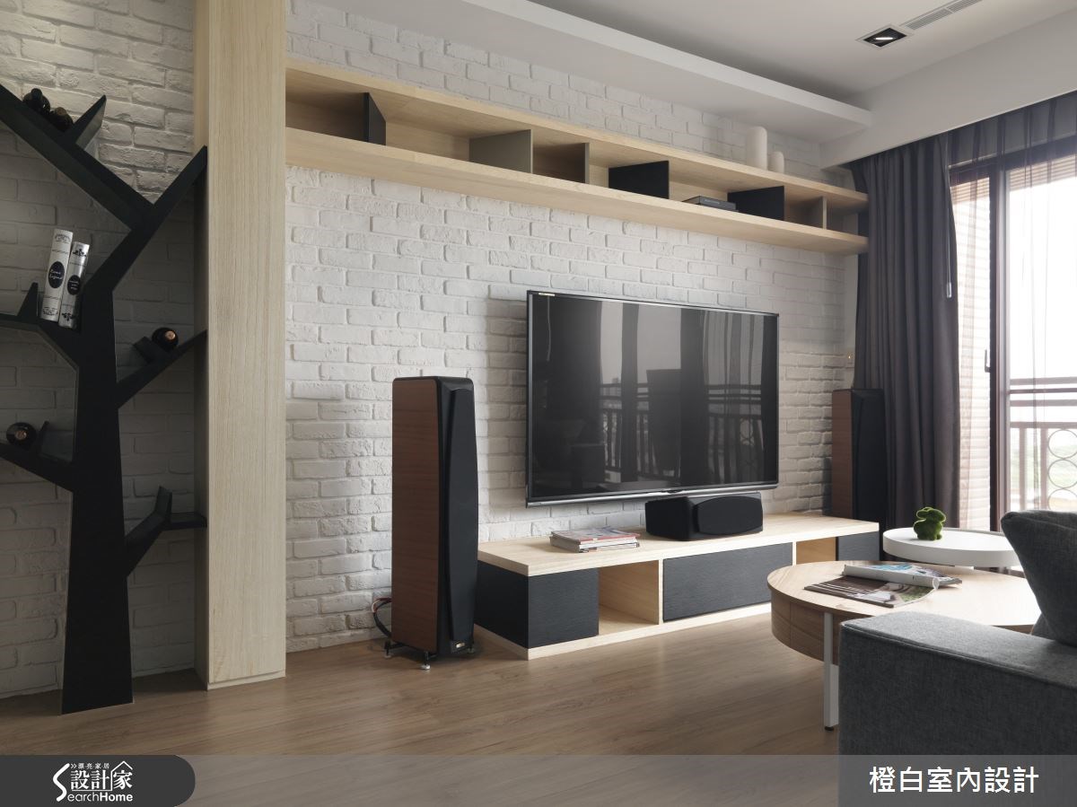 30坪新成屋(5年以下)＿簡約風客廳案例圖片＿橙白室內裝修設計工程有限公司＿橙白_36永鼎國璽之9