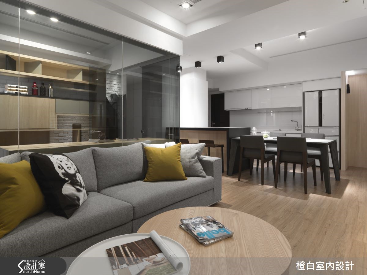30坪新成屋(5年以下)＿簡約風客廳案例圖片＿橙白室內裝修設計工程有限公司＿橙白_36永鼎國璽之10