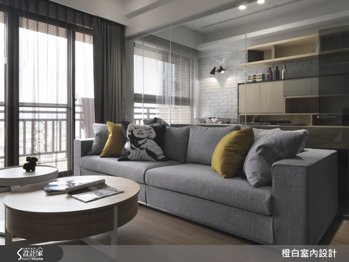 30坪新成屋(5年以下)＿簡約風客廳案例圖片＿橙白室內裝修設計工程有限公司＿橙白_36永鼎國璽之11
