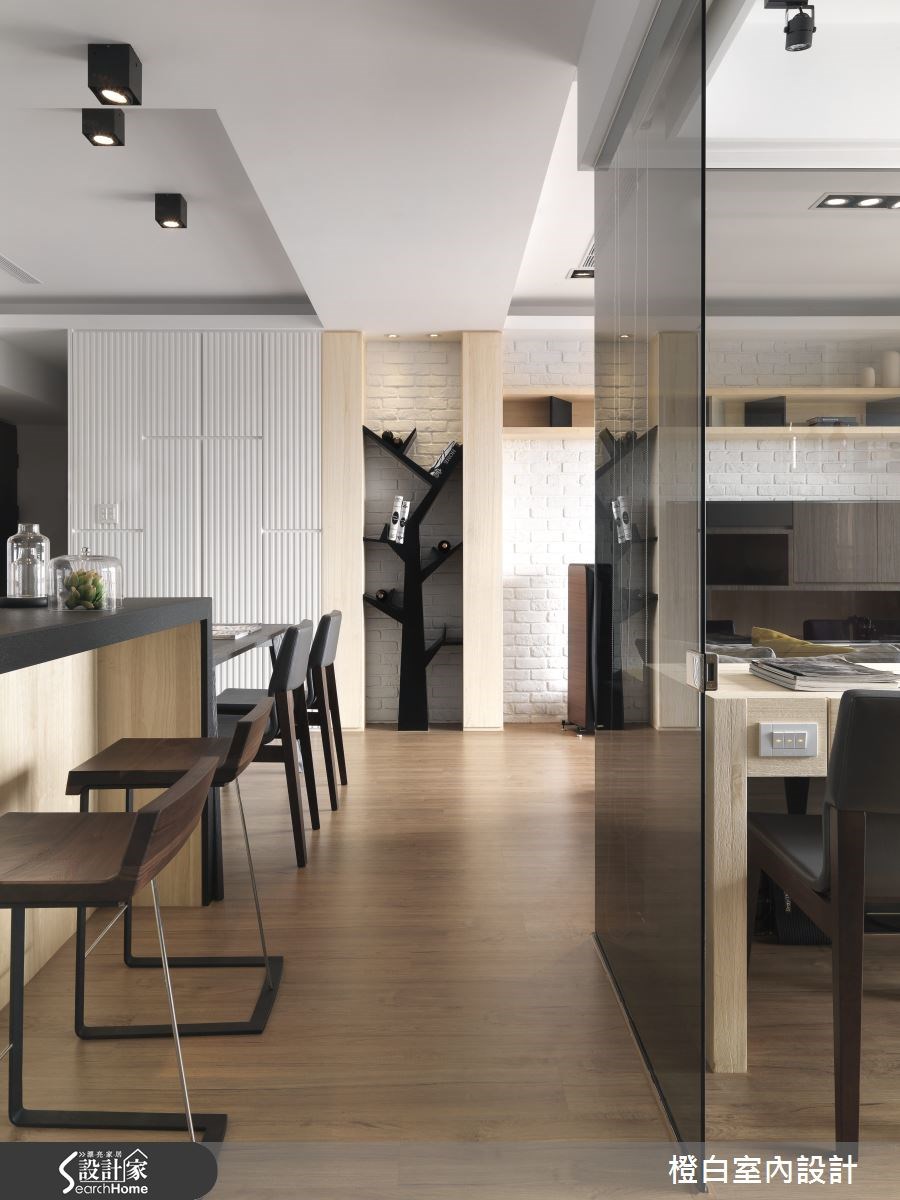 30坪新成屋(5年以下)＿簡約風走廊案例圖片＿橙白室內裝修設計工程有限公司＿橙白_36永鼎國璽之15