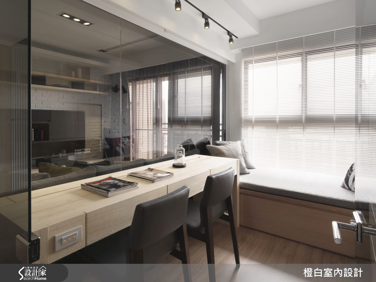 30坪新成屋(5年以下)＿簡約風書房案例圖片＿橙白室內裝修設計工程有限公司＿橙白_36永鼎國璽之18