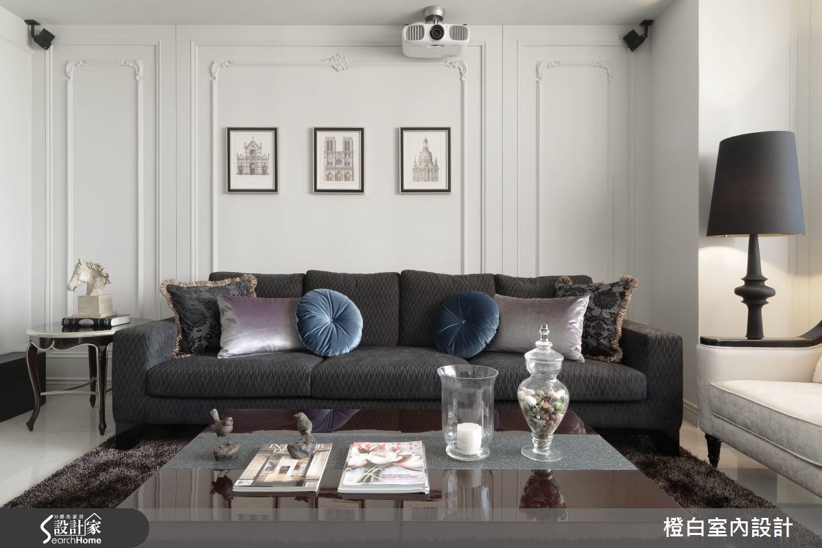 35坪新成屋(5年以下)＿混搭風客廳案例圖片＿橙白室內裝修設計工程有限公司＿橙白_37海德之8