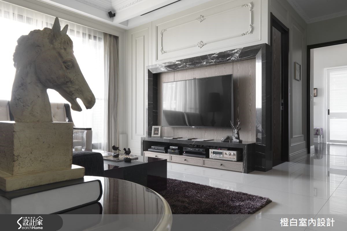 35坪新成屋(5年以下)＿混搭風客廳案例圖片＿橙白室內裝修設計工程有限公司＿橙白_37海德之9