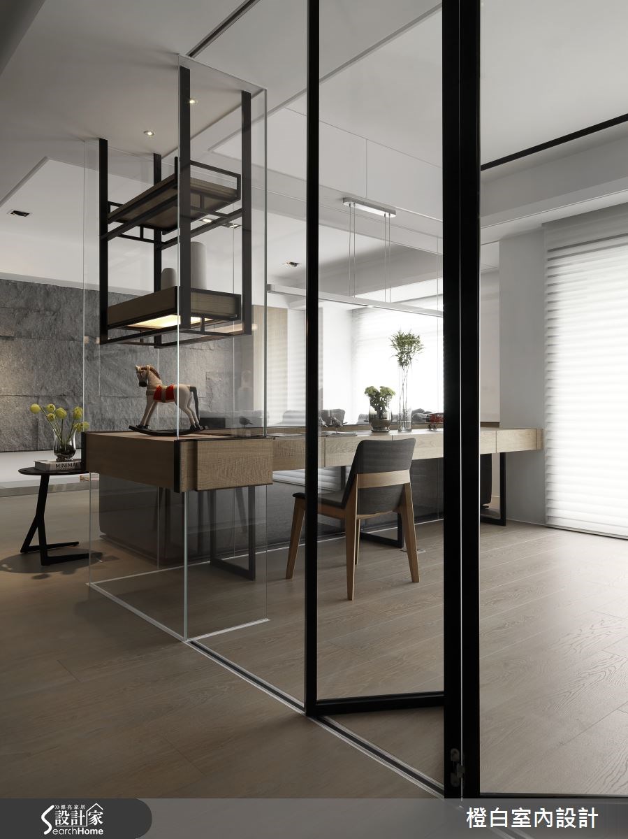 50坪新成屋(5年以下)＿混搭風書房案例圖片＿橙白室內裝修設計工程有限公司＿橙白_42橋峰A+之13