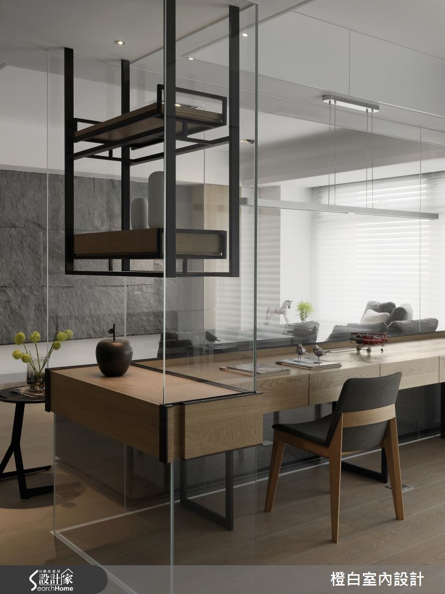 50坪新成屋(5年以下)＿混搭風書房案例圖片＿橙白室內裝修設計工程有限公司＿橙白_42橋峰A+之15