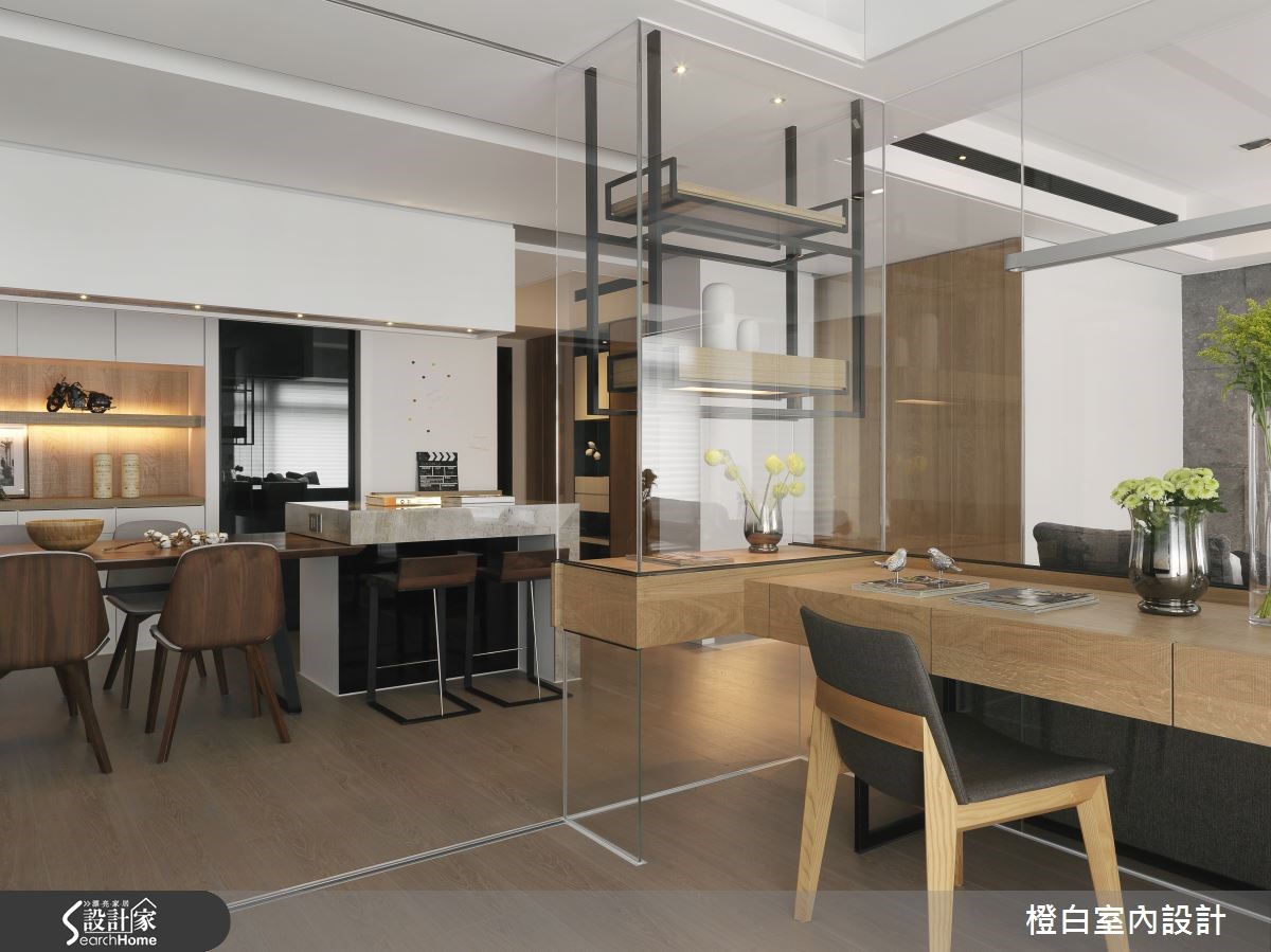 50坪新成屋(5年以下)＿混搭風書房案例圖片＿橙白室內裝修設計工程有限公司＿橙白_42橋峰A+之22