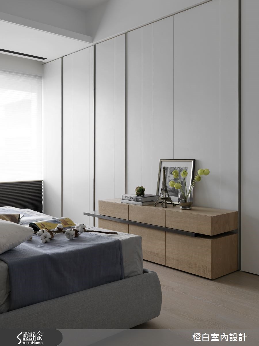 50坪新成屋(5年以下)＿混搭風臥室案例圖片＿橙白室內裝修設計工程有限公司＿橙白_42橋峰A+之23