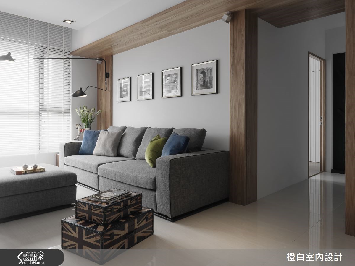 28坪新成屋(5年以下)＿北歐風客廳案例圖片＿橙白室內裝修設計工程有限公司＿橙白_43綺華翡麗之2