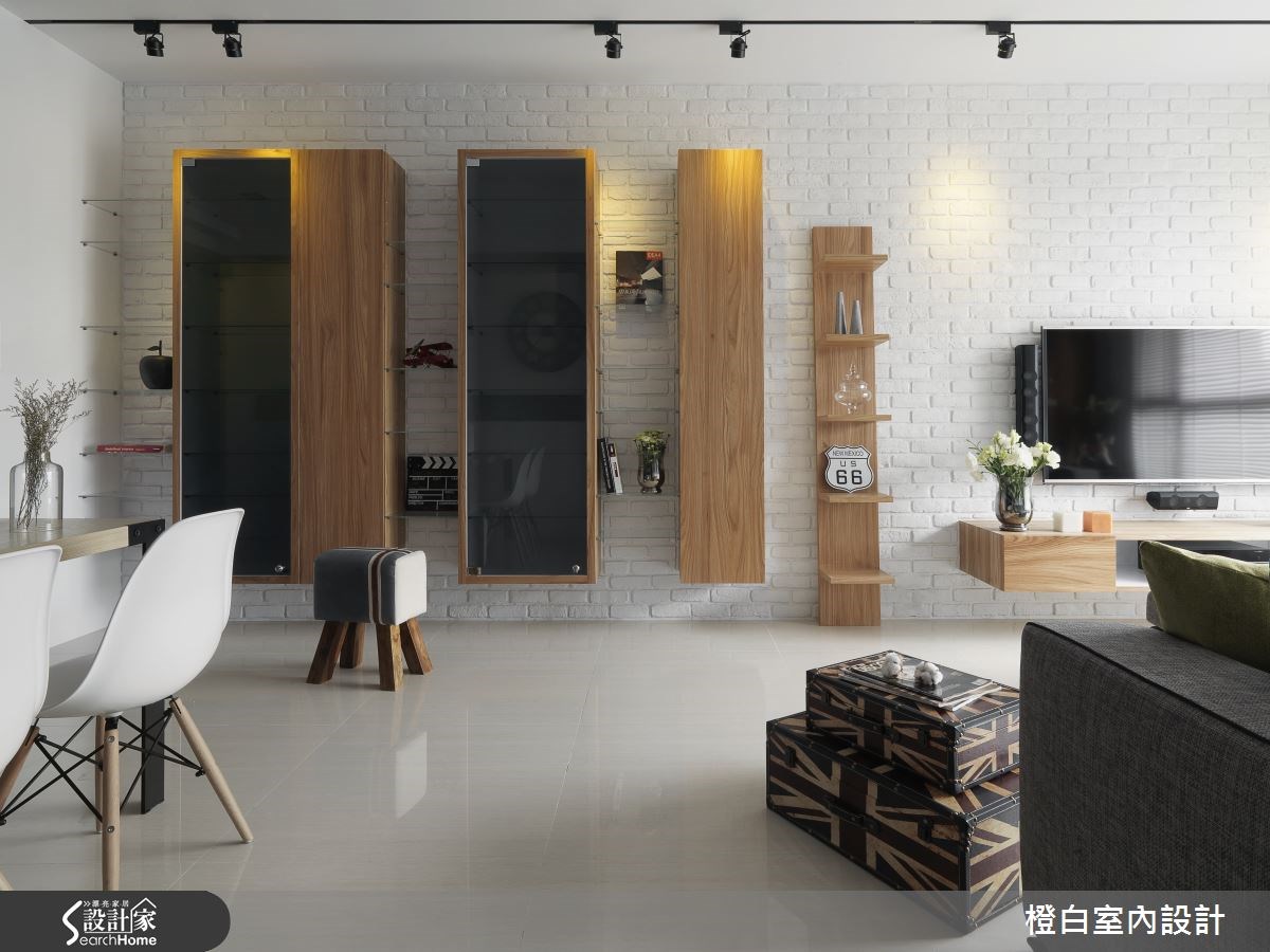 28坪新成屋(5年以下)＿北歐風客廳案例圖片＿橙白室內裝修設計工程有限公司＿橙白_43綺華翡麗之4