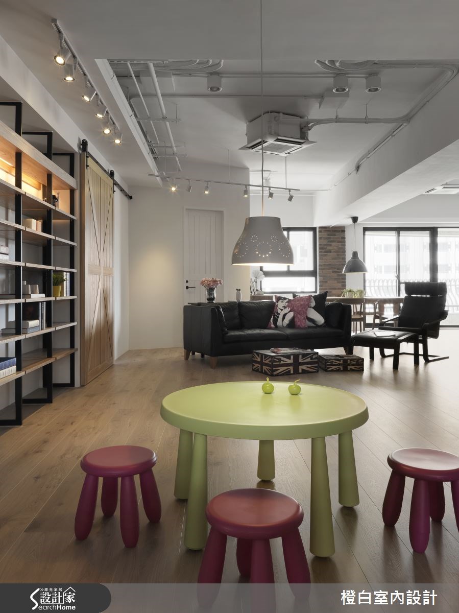 52坪新成屋(5年以下)＿工業風客廳案例圖片＿橙白室內裝修設計工程有限公司＿橙白_44皇御之12