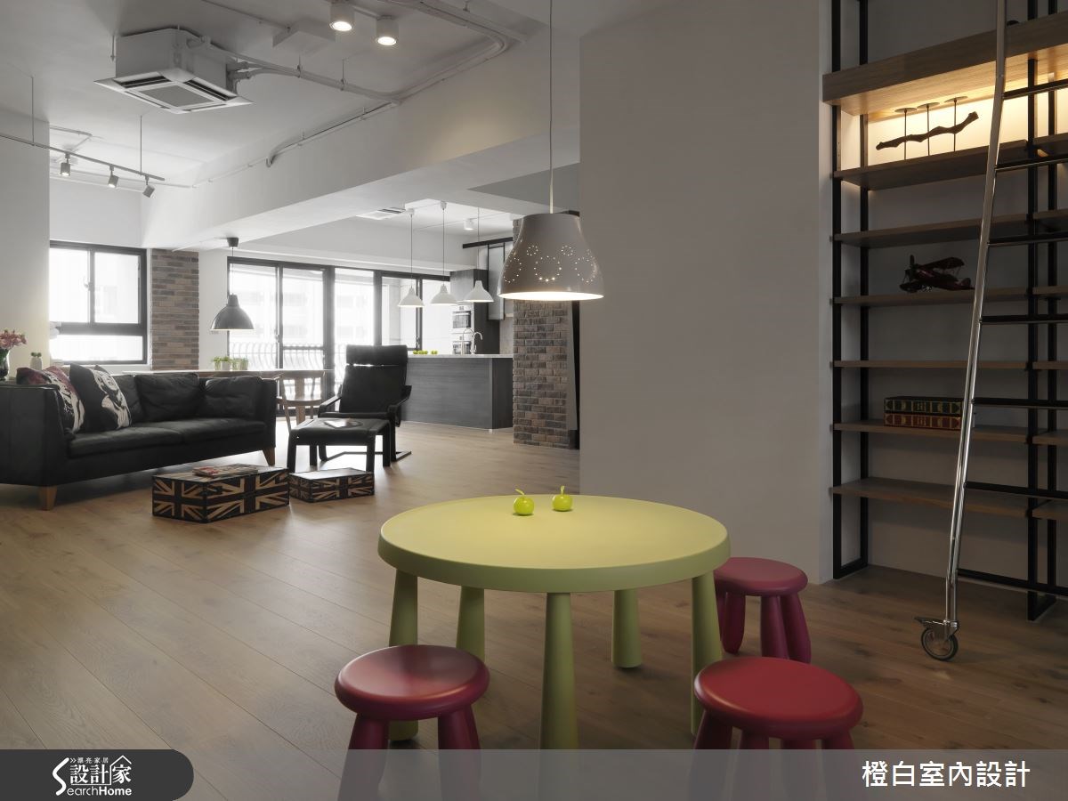 52坪新成屋(5年以下)＿工業風客廳案例圖片＿橙白室內裝修設計工程有限公司＿橙白_44皇御之15