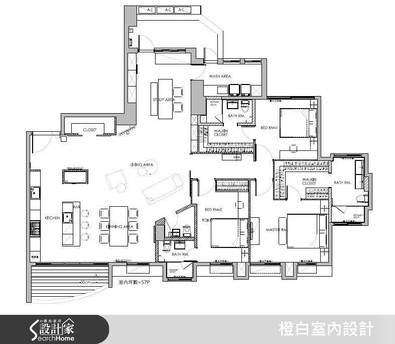 52坪新成屋(5年以下)＿工業風案例圖片＿橙白室內裝修設計工程有限公司＿橙白_44皇御之33