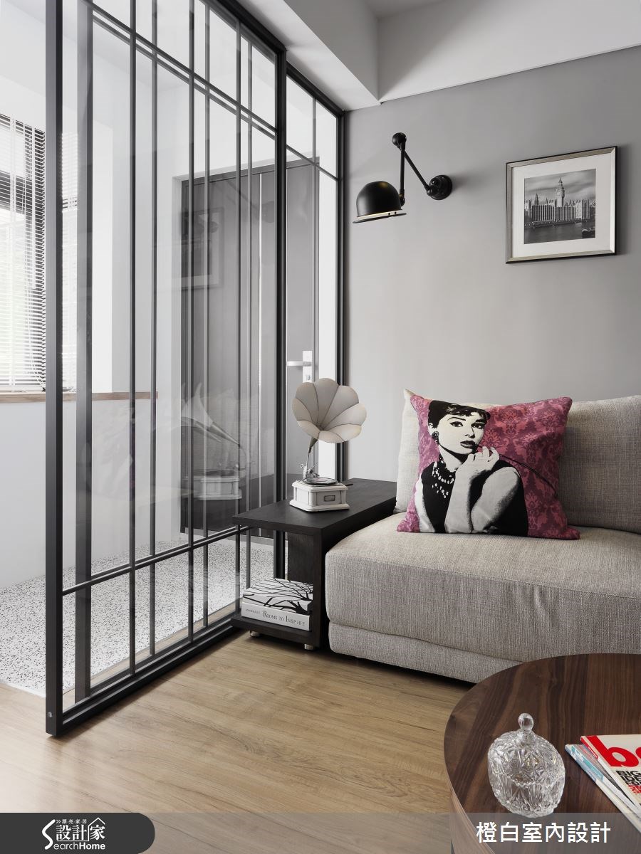 34坪老屋(16~30年)＿混搭風客廳案例圖片＿橙白室內裝修設計工程有限公司＿橙白_45翠園之3