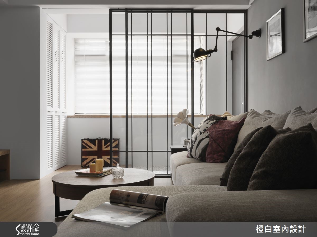 34坪老屋(16~30年)＿混搭風客廳案例圖片＿橙白室內裝修設計工程有限公司＿橙白_45翠園之6